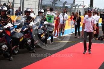World © Octane Photographic Ltd. Formula 1 – French GP - Drivers Parade. Sahara Force India VJM11 - Sergio Perez. Circuit Paul Ricard, Le Castellet, France. Sunday 24th June 2018.