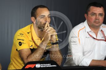 World © Octane Photographic Ltd. Formula 1 - French GP – Friday FIA Team Press Conference. Cyril Abiteboul - Managing Director of Renault Sport Racing Formula 1 Team. Circuit Paul Ricard, Le Castellet, France. Friday 22nd June 2018.