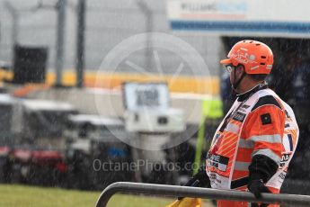 World © Octane Photographic Ltd. Formula 1 – French GP - Practice 3. Marshell in the rain. Circuit Paul Ricard, Le Castellet, France. Saturday 23rd June 2018.