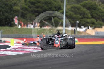 World © Octane Photographic Ltd. Formula 1 – French GP - Race. Haas F1 Team VF-18 – Romain Grosjean. Circuit Paul Ricard, Le Castellet, France. Sunday 24th June 2018.