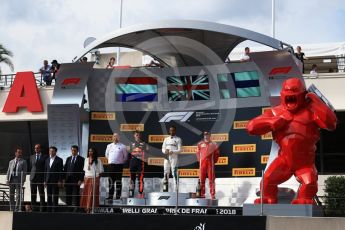 World © Octane Photographic Ltd. Formula 1 – French GP - Race Podium. Mercedes AMG Petronas Motorsport AMG F1 W09 EQ Power+ - Lewis Hamilton, Aston Martin Red Bull Racing TAG Heuer RB14 – Max Verstappen and Scuderia Ferrari SF71-H – Kimi Raikkonen. Circuit Paul Ricard, Le Castellet, France. Sunday 24th June 2018.