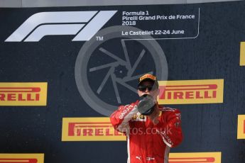 World © Octane Photographic Ltd. Formula 1 – French GP - Race Podium. Scuderia Ferrari SF71-H – Kimi Raikkonen. Circuit Paul Ricard, Le Castellet, France. Sunday 24th June 2018.