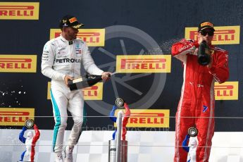 World © Octane Photographic Ltd. Formula 1 – French GP - Race Podium. Mercedes AMG Petronas Motorsport AMG F1 W09 EQ Power+ - Lewis Hamilton and Scuderia Ferrari SF71-H – Kimi Raikkonen. Circuit Paul Ricard, Le Castellet, France. Sunday 24th June 2018.