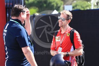 World © Octane Photographic Ltd. Formula 1 – French GP - Paddock. Scuderia Ferrari - Sebastian Vettel. Circuit Paul Ricard, Le Castellet, France. Friday 22nd June 2018.