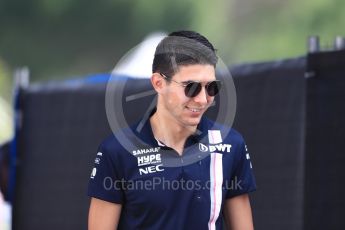 World © Octane Photographic Ltd. Formula 1 – French GP - Paddock. Sahara Force India VJM11 - Esteban Ocon. Circuit Paul Ricard, Le Castellet, France. Saturday 23rd June 2018.