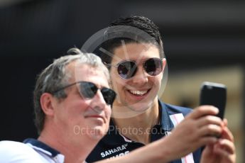 World © Octane Photographic Ltd. Formula 1 – French GP - Paddock. Sahara Force India VJM11 - Esteban Ocon. Circuit Paul Ricard, Le Castellet, France. Saturday 23rd June 2018.