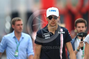 World © Octane Photographic Ltd. Formula 1 – French GP - Paddock. Sahara Force India VJM11 - Esteban Ocon. Circuit Paul Ricard, Le Castellet, France. Saturday 23rd June 2018.