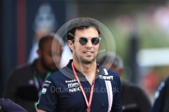 World © Octane Photographic Ltd. Formula 1 – French GP - Paddock. Sahara Force India VJM11 - Sergio Perez. Circuit Paul Ricard, Le Castellet, France. Saturday 23rd June 2018.