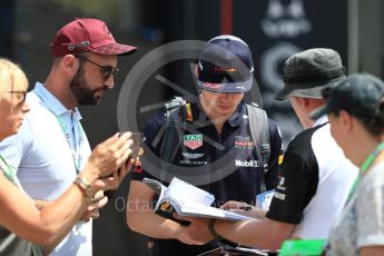World © Octane Photographic Ltd. Formula 1 – French GP - Paddock. Aston Martin Red Bull Racing TAG Heuer RB14 – Max Verstappen. Circuit Paul Ricard, Le Castellet, France. Sunday 24th June 2018.