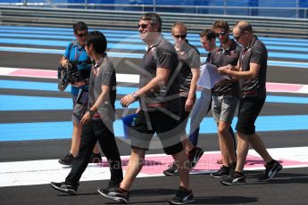 World © Octane Photographic Ltd. Formula 1 – French GP - Track Walk. Haas F1 Team VF-18 – Romain Grosjean. Circuit Paul Ricard, Le Castellet, France. Thursday 21st June 2018.