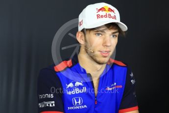 World © Octane Photographic Ltd. Formula 1 – French GP – Thursday Driver Press Conference. Scuderia Toro Rosso – Pierre Gasly. Circuit Paul Ricard, Le Castellet, France. Thursday 21st June 2018.