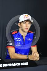 World © Octane Photographic Ltd. Formula 1 – French GP – Thursday Driver Press Conference. Scuderia Toro Rosso – Pierre Gasly. Circuit Paul Ricard, Le Castellet, France. Thursday 21st June 2018.