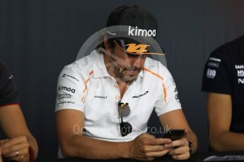 World © Octane Photographic Ltd. Formula 1 – French GP - Thursday Driver Press Conference. McLaren – Fernando Alonso. Circuit Paul Ricard, Le Castellet, France. Thursday 21st June 2018.