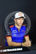 World © Octane Photographic Ltd. Formula 1 – French GP – Thursday Driver Press Conference. Scuderia Toro Rosso – Pierre Gasly. Circuit Paul Ricard, Le Castellet, France. Thursday 21st June 2018.