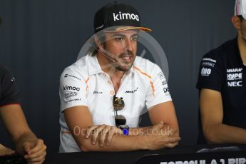 World © Octane Photographic Ltd. Formula 1 – French GP - Thursday Driver Press Conference. McLaren – Fernando Alonso. Circuit Paul Ricard, Le Castellet, France. Thursday 21st June 2018.