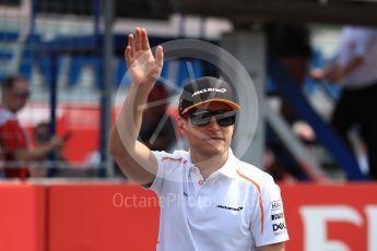 World © Octane Photographic Ltd. Formula 1 – German GP - Drivers’ Parade. McLaren MCL33 – Stoffel Vandoorne. Hockenheimring, Baden-Wurttemberg, Germany. Sunday 22nd July 2018.
