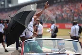 World © Octane Photographic Ltd. Formula 1 – German GP - Drivers’ Parade. Mercedes AMG Petronas Motorsport AMG F1 W09 EQ Power+ - Lewis Hamilton. Hockenheimring, Baden-Wurttemberg, Germany. Sunday 22nd July 2018.