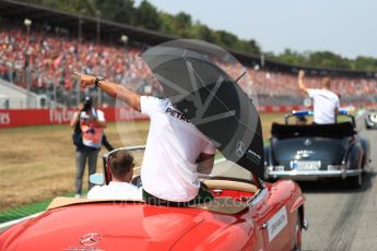 World © Octane Photographic Ltd. Formula 1 – German GP - Drivers’ Parade. Mercedes AMG Petronas Motorsport AMG F1 W09 EQ Power+ - Lewis Hamilton. Hockenheimring, Baden-Wurttemberg, Germany. Sunday 22nd July 2018.