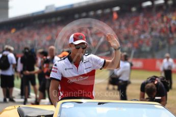 World © Octane Photographic Ltd. Formula 1 – German GP - Drivers’ Parade. Alfa Romeo Sauber F1 Team C37 – Marcus Ericsson. Hockenheimring, Baden-Wurttemberg, Germany. Sunday 22nd July 2018.