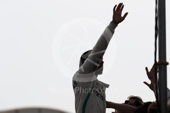 World © Octane Photographic Ltd. Formula 1 – German GP - Parc Ferme. Mercedes AMG Petronas Motorsport AMG F1 W09 EQ Power+ - Lewis Hamilton. Hockenheimring, Baden-Wurttemberg, Germany. Sunday 22nd July 2018.