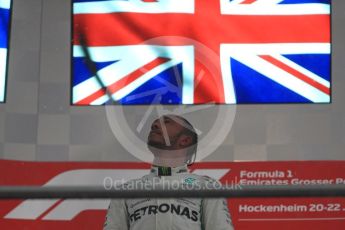 World © Octane Photographic Ltd. Formula 1 – German GP - Podium. Mercedes AMG Petronas Motorsport AMG F1 W09 EQ Power+ - Lewis Hamilton. Hockenheimring, Baden-Wurttemberg, Germany. Sunday 22nd July 2018.