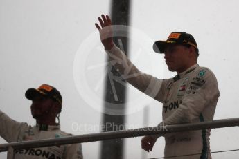 World © Octane Photographic Ltd. Formula 1 – German GP - Podium. Mercedes AMG Petronas Motorsport AMG F1 W09 EQ Power+ - Lewis Hamilton and Valtteri Bottas. Hockenheimring, Baden-Wurttemberg, Germany. Sunday 22nd July 2018.