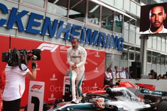 World © Octane Photographic Ltd. Formula 1 – German GP - Parc Ferme. Mercedes AMG Petronas Motorsport AMG F1 W09 EQ Power+ - Lewis Hamilton. Hockenheimring, Baden-Wurttemberg, Germany. Sunday 22nd July 2018.