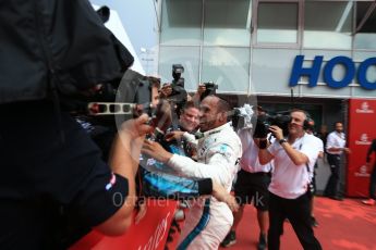 World © Octane Photographic Ltd. Formula 1 – German GP - Parc Ferme. Mercedes AMG Petronas Motorsport AMG F1 W09 EQ Power+ - Lewis Hamilton. Hockenheimring, Baden-Wurttemberg, Germany. Sunday 22nd July 2018.