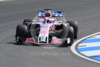 World © Octane Photographic Ltd. Formula 1 – German GP - Practice 1. Sahara Force India VJM11 - Sergio Perez. Hockenheimring, Baden-Wurttemberg, Germany. Friday 20th July 2018.