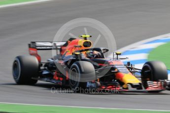 World © Octane Photographic Ltd. Formula 1 – German GP - Practice 1. Aston Martin Red Bull Racing TAG Heuer RB14 – Max Verstappen. Hockenheimring, Baden-Wurttemberg, Germany. Friday 20th July 2018.