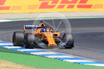 World © Octane Photographic Ltd. Formula 1 – German GP - Practice 1. McLaren MCL33 – Fernando Alonso. Hockenheimring, Baden-Wurttemberg, Germany. Friday 20th July 2018.
