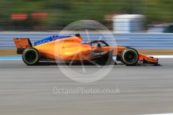 World © Octane Photographic Ltd. Formula 1 – German GP - Practice 2. McLaren MCL33 – Fernando Alonso. Hockenheimring, Baden-Wurttemberg, Germany. Friday 20th July 2018.