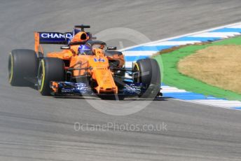World © Octane Photographic Ltd. Formula 1 – German GP - Practice 2. McLaren MCL33 – Fernando Alonso. Hockenheimring, Baden-Wurttemberg, Germany. Friday 20th July 2018.