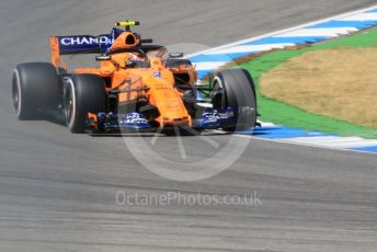 World © Octane Photographic Ltd. Formula 1 – German GP - Practice 2. McLaren MCL33 – Stoffel Vandoorne. Hockenheimring, Baden-Wurttemberg, Germany. Friday 20th July 2018.