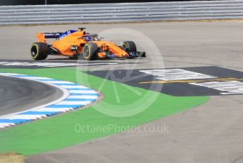 World © Octane Photographic Ltd. Formula 1 – German GP - Practice 2. McLaren MCL33 – Fernando Alonso. Hockenheimring, Baden-Wurttemberg, Germany. Friday 20th July 2018.