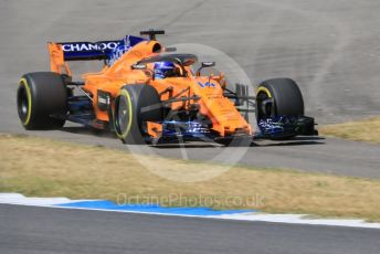 World © Octane Photographic Ltd. Formula 1 – German GP - Practice 2. McLaren MCL33 – Fernando Alonso. Hockenheimring, Baden-Wurttemberg, Germany. Friday 20th July 2018.