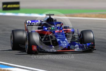 World © Octane Photographic Ltd. Formula 1 – German GP - Practice 2. Scuderia Toro Rosso STR13 – Brendon Hartley. Hockenheimring, Baden-Wurttemberg, Germany. Friday 20th July 2018.