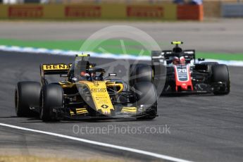 World © Octane Photographic Ltd. Formula 1 – German GP - Practice 2. Renault Sport F1 Team RS18 – Carlos Sainz and Haas F1 Team VF-18 – Kevin Magnussen. Hockenheimring, Baden-Wurttemberg, Germany. Friday 20th July 2018.