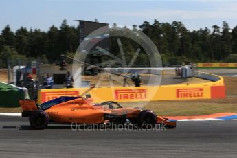 World © Octane Photographic Ltd. Formula 1 – German GP - Practice 2. McLaren MCL33 – Stoffel Vandoorne. Hockenheimring, Baden-Wurttemberg, Germany. Friday 20th July 2018.