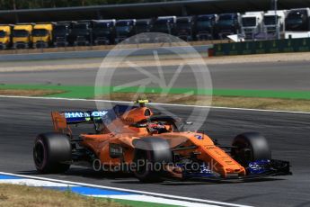 World © Octane Photographic Ltd. Formula 1 – German GP - Practice 2. McLaren MCL33 – Stoffel Vandoorne. Hockenheimring, Baden-Wurttemberg, Germany. Friday 20th July 2018.
