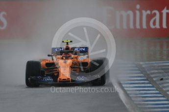 World © Octane Photographic Ltd. Formula 1 – German GP - Practice 3. McLaren MCL33 – Stoffel Vandoorne. Hockenheimring, Baden-Wurttemberg, Germany. Saturday 21st July 2018.