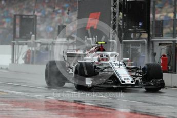 World © Octane Photographic Ltd. Formula 1 – German GP - Practice 3. Alfa Romeo Sauber F1 Team C37 – Charles Leclerc. Hockenheimring, Baden-Wurttemberg, Germany. Saturday 21st July 2018.