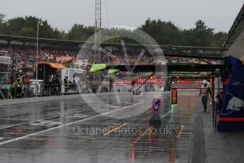 World © Octane Photographic Ltd. Formula 1 – German GP - Practice 3. Wet pit lane. Hockenheimring, Baden-Wurttemberg, Germany. Saturday 21st July 2018.