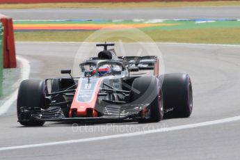 World © Octane Photographic Ltd. Formula 1 – German GP - Qualifying. Haas F1 Team VF-18 – Romain Grosjean. Hockenheimring, Baden-Wurttemberg, Germany. Saturday 21st July 2018.