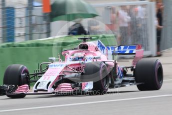 World © Octane Photographic Ltd. Formula 1 – German GP - Qualifying. Sahara Force India VJM11 - Sergio Perez. Hockenheimring, Baden-Wurttemberg, Germany. Saturday 21st July 2018.