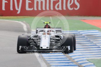 World © Octane Photographic Ltd. Formula 1 – German GP - Qualifying. Alfa Romeo Sauber F1 Team C37 – Charles Leclerc. Hockenheimring, Baden-Wurttemberg, Germany. Saturday 21st July 2018.