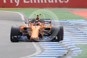 World © Octane Photographic Ltd. Formula 1 – German GP - Qualifying. McLaren MCL33 – Stoffel Vandoorne. Hockenheimring, Baden-Wurttemberg, Germany. Saturday 21st July 2018.