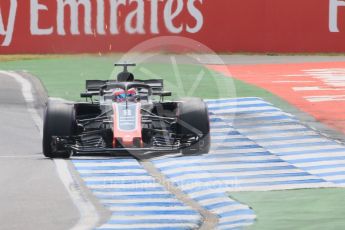 World © Octane Photographic Ltd. Formula 1 – German GP - Qualifying. Haas F1 Team VF-18 – Romain Grosjean. Hockenheimring, Baden-Wurttemberg, Germany. Saturday 21st July 2018.