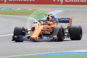 World © Octane Photographic Ltd. Formula 1 – German GP - Qualifying. McLaren MCL33 – Stoffel Vandoorne. Hockenheimring, Baden-Wurttemberg, Germany. Saturday 21st July 2018.