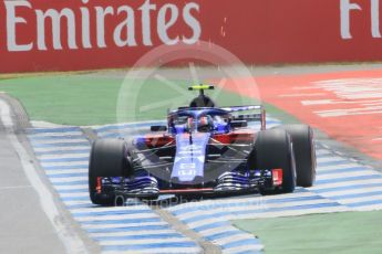 World © Octane Photographic Ltd. Formula 1 – German GP - Qualifying. Scuderia Toro Rosso STR13 – Pierre Gasly. Hockenheimring, Baden-Wurttemberg, Germany. Saturday 21st July 2018.